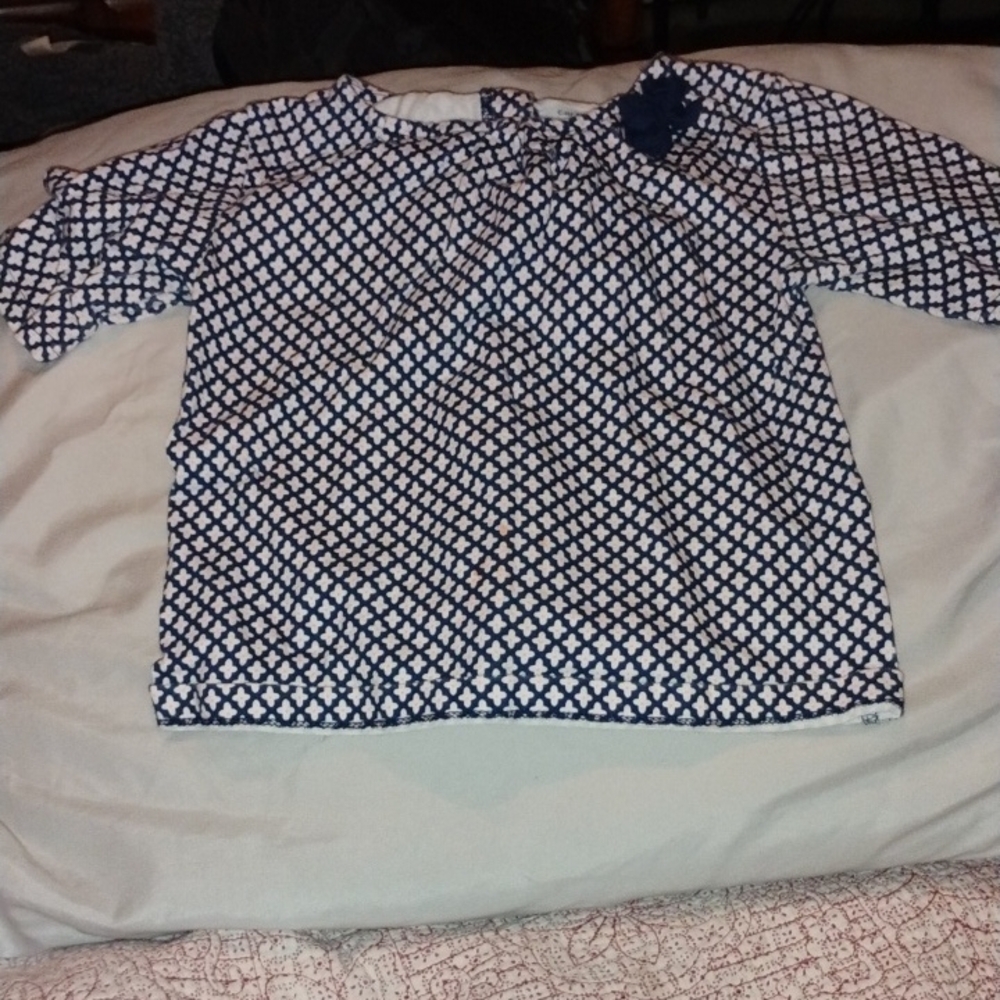 Navy and White Kids Shirt